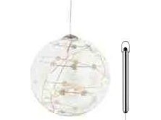 Philips Sirius Home Sweet Christmas Ball Weihnachtsdekoration Figur (Led, Batterie) Transparentes Glas, 8 Lampen