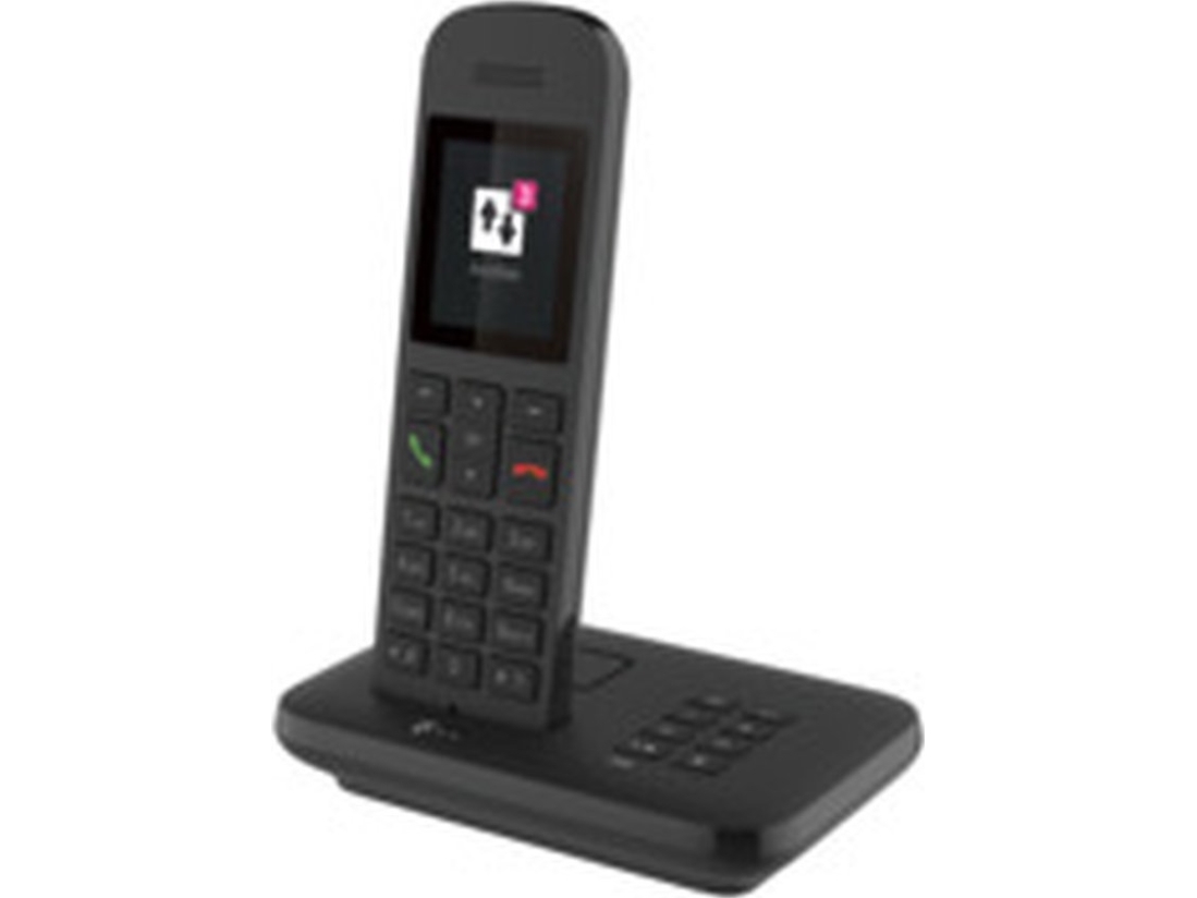 Telekom Sinus A12 Fastnettelefon med base og telefonsvarer Sort (til analog tilslutning)