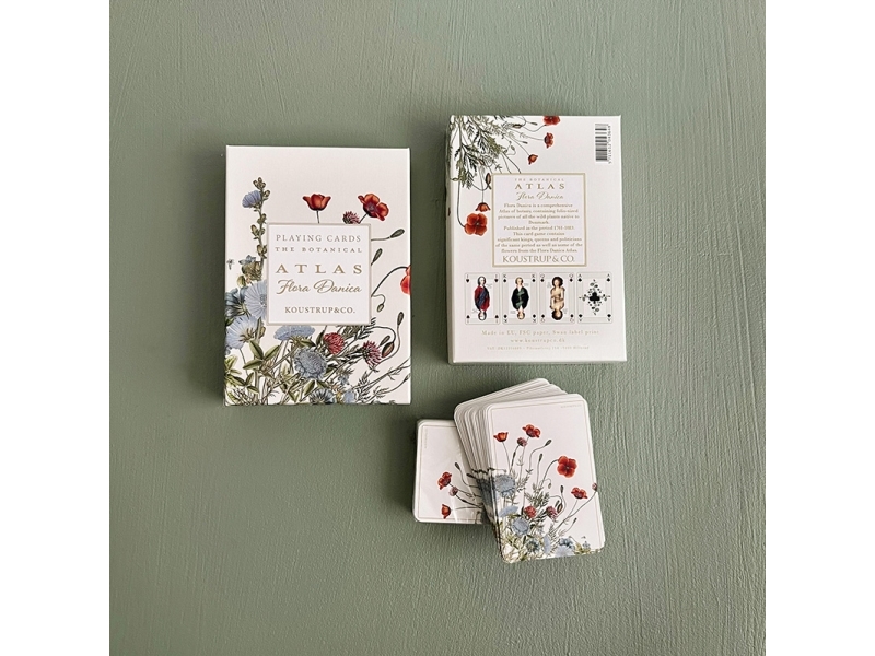 Spillekort - The Flora Danica Atlas - 2 Stk I Hver Æske – 6 Æsker