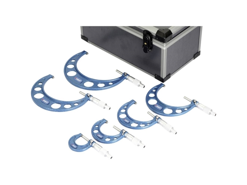 Dasqua 4111-8215 Biegemikrometer-Satz Mit Kontrollmaßen 0 - 150 Mm Din 863