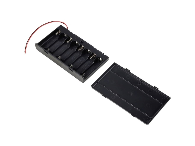 TRU COMPONENTS TC-13220648 Batterihållare 8 R6 (AA) Kabel (L x B x H) 126 x 72 x 19 mm