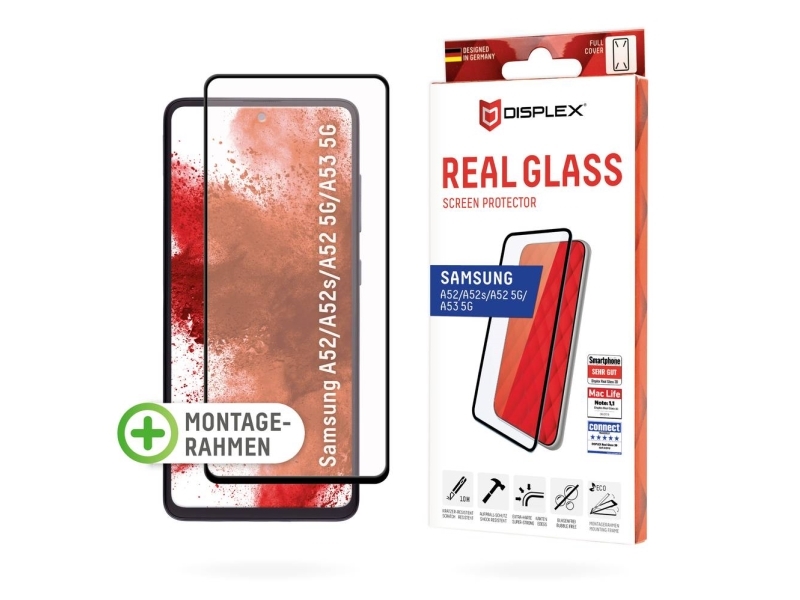 Displex 01390 Samsung Galaxy A52/a52 5g/a52s 5g/a53 5g Torr Applicering Slagtålig Reptålig Dammresistent Transparent 1 Styck