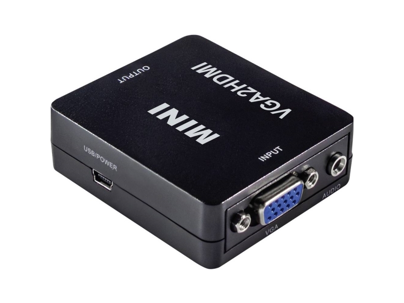 Maxtrack Cs40l Vga / Hdmi Adapter [1X Vga Anschluss, Klinkenanschluss 3,5 Mm - 1X Hdmi Anschluss] Schwarz