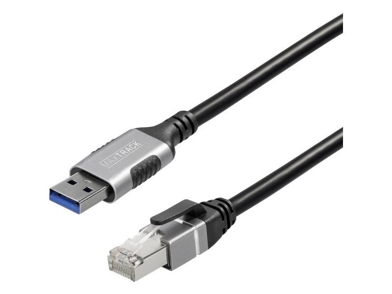 Maxtrack Usb 3.0 / Rj45 Netzwerk Adapter Cat 6 [1X Usb 3.0 - 1X Rj45 Anschluss] 2 M Schwarz