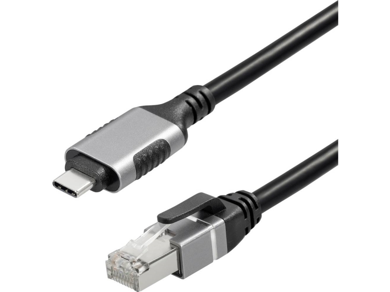 Maxtrack Usb-C / Rj45 Netværk Adapterkabel Cat 6 [1X Usb-C Stik - 1X Rj45-Stik] 3.00 M Sort