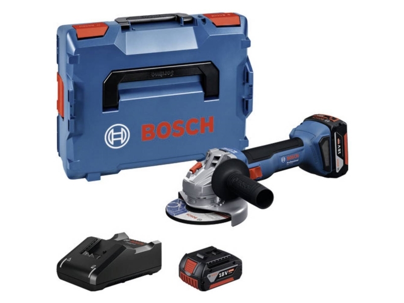 Powertools Akku-Winkelschleifer Gws 18V-8 Professional, 18Volt (Blau/Schwarz, 2X Li-Ionen Akku 5,0Ah, In L-Boxx)