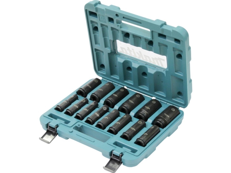 Bilde av E-16586 Skrutrekkersett 14 Stk. 1/2''X 81,5 Mm (10, 11, 12, 13, 14, 16, 17, 19, 21, 22, 24, 27, 30, 32 Mm)