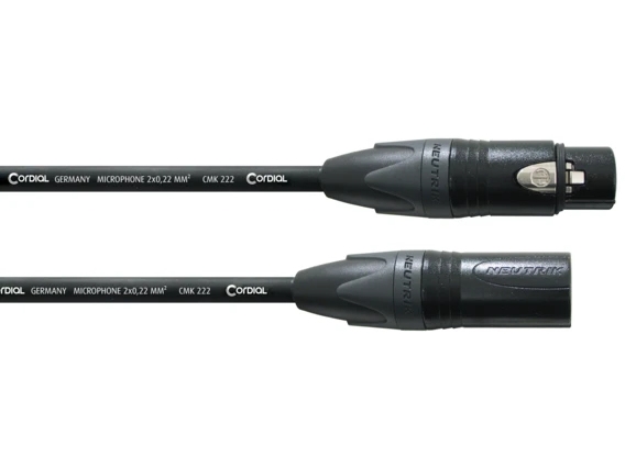 Cordial 4250197636001, XLR, urosliitin, XLR, naarasliitin, 3 m, Musta