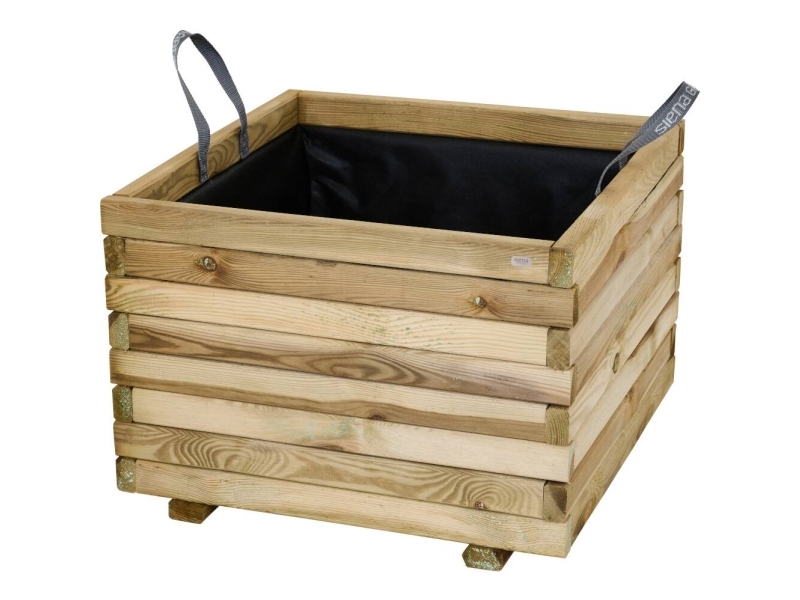 Siena Garden TAUNUS TANUSSLIM 60 istutusastia mänty, Fleece Natur, musta