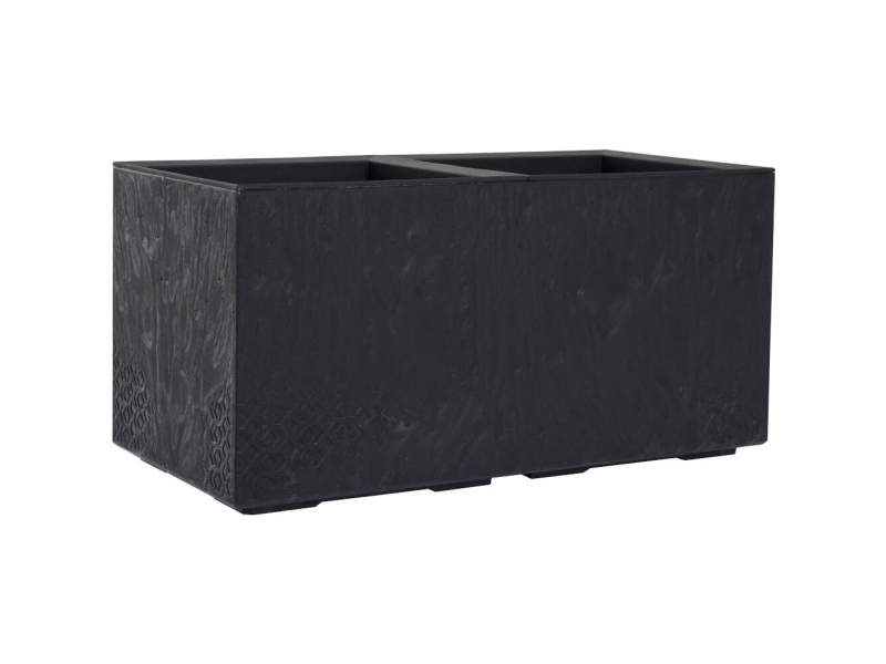 Siena Garden FARO STONE LA936-71 Plantekasse Polypropylen Beton-optik, Sort