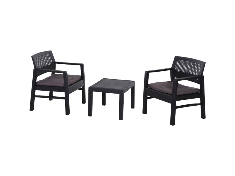 Progarden Kraka 6430 Trädgårdsmöbelset Plast , Polyester Antracit | Trädgården - Terrass - Trädgårdsmöbler | GameStuff