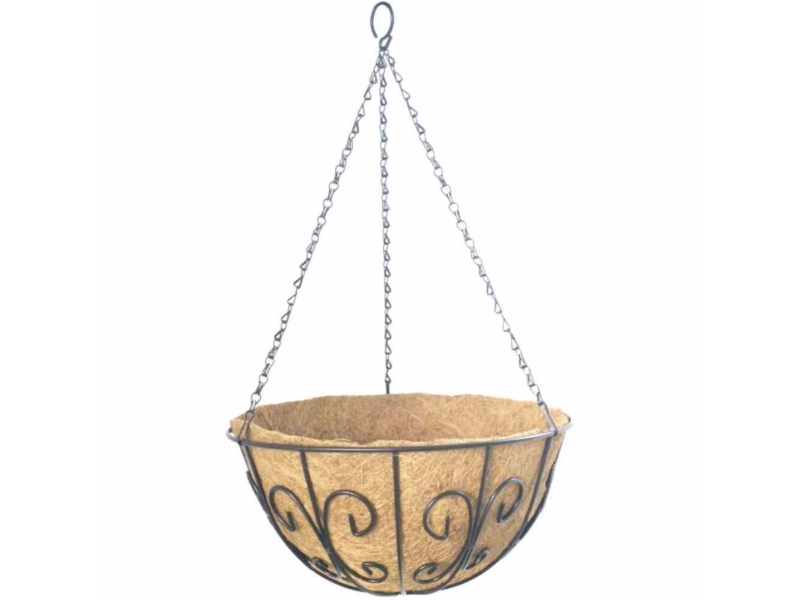 Siena Garden Swirl J58086 #####Hängeampel Stål, Kokos Sort, Natur