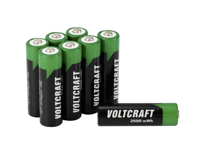 Voltcraft Vc-16044355 Genopladeligt Aa-Batteri Nizn 1500 Mah 1.6 V 8 Stk
