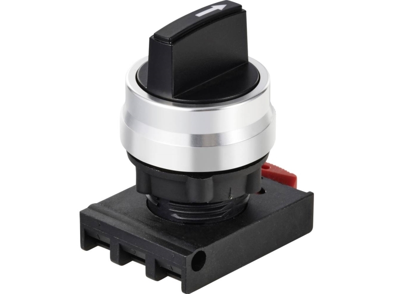 Tru Components Tc-12835260 Onpow26bk-X/31 Wahlschalter-Kontakt Front-Element Spanneinrichtung Schwarz, 1 Stk (3 X +/- 45 °)