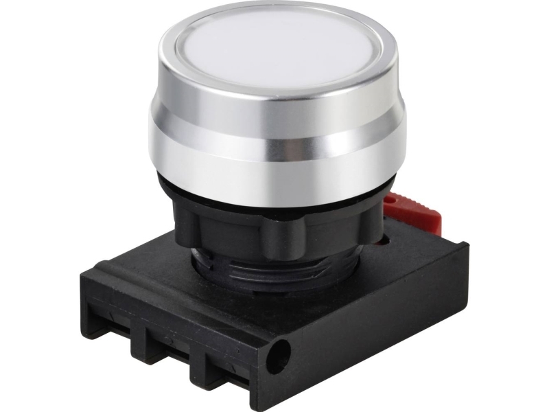Tru Components Tc-12835244 Onpow26bk-Z/W Drucktaster Frontplatte Taster Weiß 1 Stück