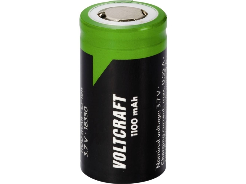 VOLTCRAFT VC-18350 Special-batteri 18350 Flat-Top Lithium 3.7 V 1100 mAh 1 stk