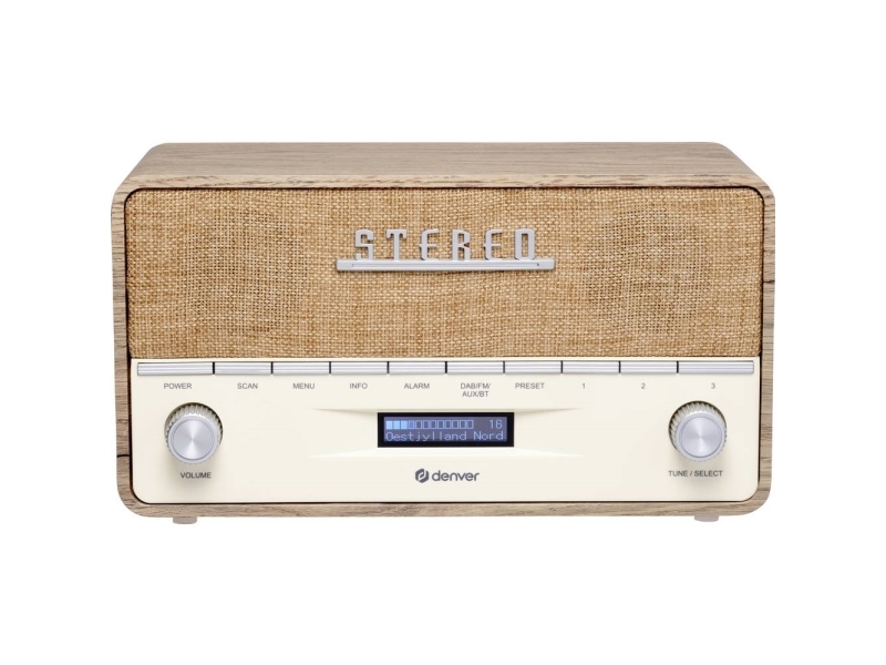 Denver DAB-36LW, Portable, Digital, DAB+, PLL, 5 W, LCD, Brown, White