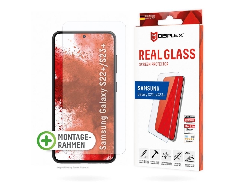 Displex 01773 Samsung Galaxy S22 /s23 Torr Applicering Slagtålig Reptålig Dammresistent Transparent 1 Styck