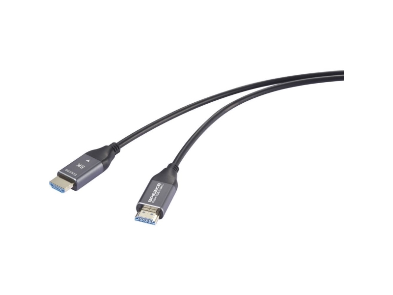 Speaka Professional Hdmi / Glasfiber Tilslutningskabel Hdmi-A-Stik, Hdmi-A-Stik 40 M Sort Sp-12842672 8K Uhd, Aoc (Aktivt Optisk Kabel) Hdmi-Kabel