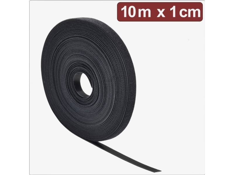 Quadrios 24CA307 Kardborreband för buntning Självhäftande del och ögla L x B 10 m 1 cm Svart 10 (24CA307) | EL Artiklar - Vägar & tillägg - Övriga | GameStuff