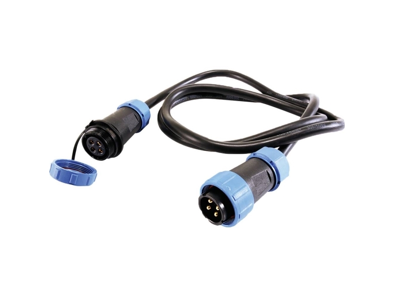 Deko Light 940045 Rundstik Konfektioneret Stik, Lige, Kobling, Lige Samlet Poltal: 4 1 Stk