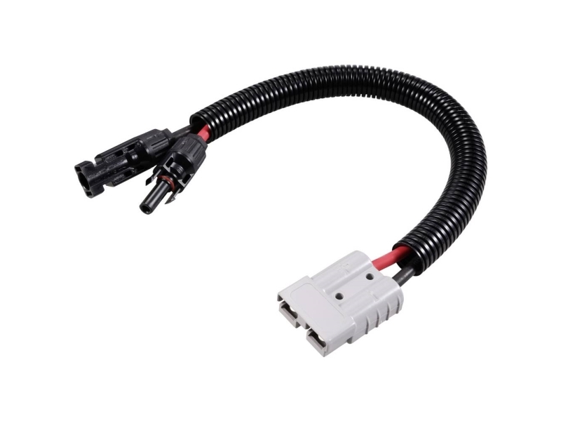 Tru Components Tc-12195636 Hochstromstecker 50 A Zu Mc4 Solarstecker Typ B. 600 V 30 A Schwarz, Rot 1 Stück