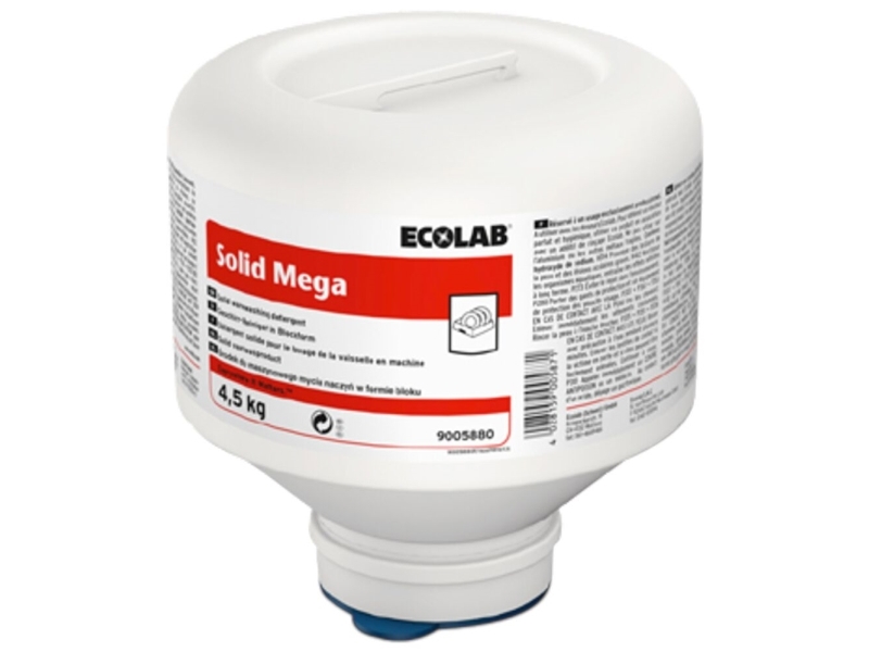 Maskinopvask Solid Mega Pulver M/Klor T/Disp. 4,5Kg - (4 Stk.)