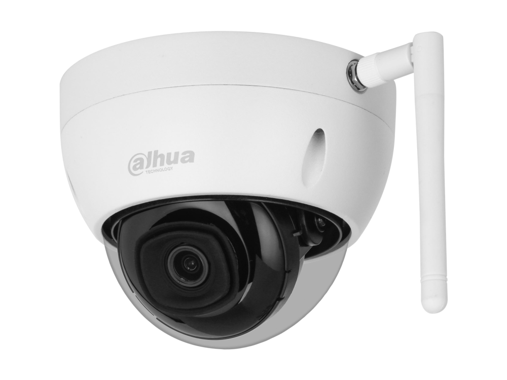Dahua Wi-Fi Series IPC-HDBW1430DE-SW - Netværksovervågningskamera - kuppel - udendørs - støvproof / vandproof - farve (Dag/nat) - 4 MP - 2560 x 1440 - M12 montering - fast irisblænder - fast brændvidde - trådløs - WiFi - LAN 10/100 - H.264B, H.264, H.264H, H.265, H.265+, H.264+ - DC 12 V