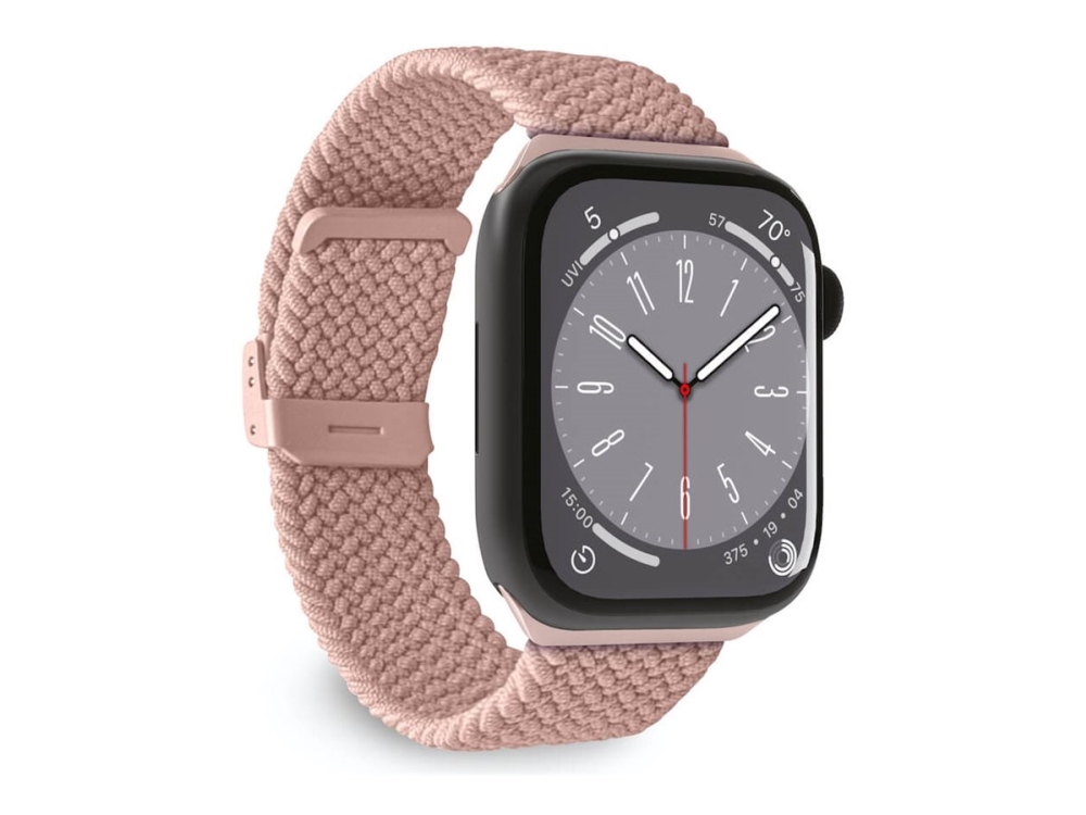 Puro Loop - Løkke For Smart Watch - 130 - 220 Mm - Pink - For Apple Watch Hermès Series 9, Se 3, Series 10, Series 11, Series 8, Series 9