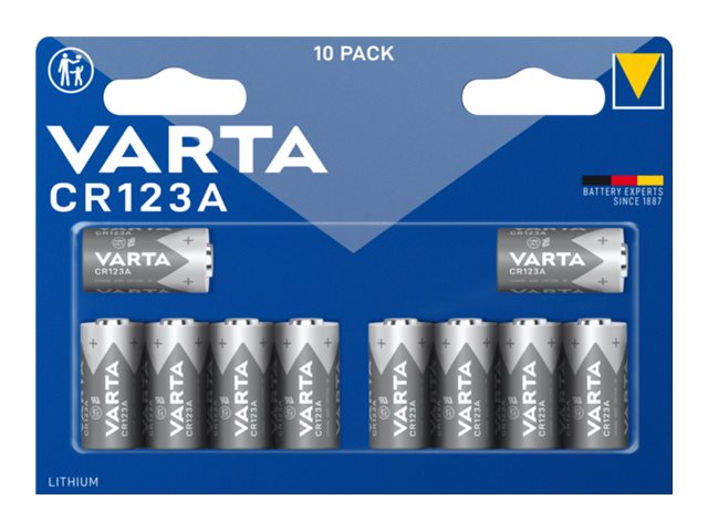 Varta Professional - Batteri - Cylindrisk 10 X Cr123a - Primær Lithiummangan