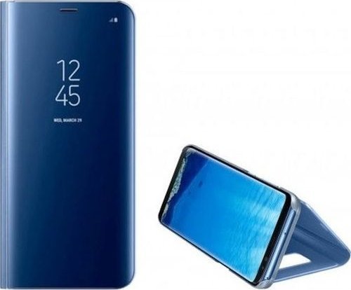 New Sleep Case För Samsung Galaxy S25 Ultra Fodral Med Flipskydd Och Stativ Blå