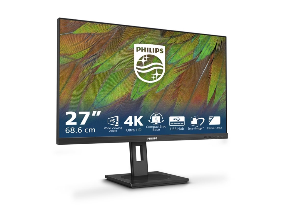 Philips 27b1n3800 3000 Series Led Skarm 27  " 3840 X 2160 4k Uhd 2160p @ 60 Hz Ips 350 Cd/m² 1000:1 4 Ms 2xhdmi Displayport Högt