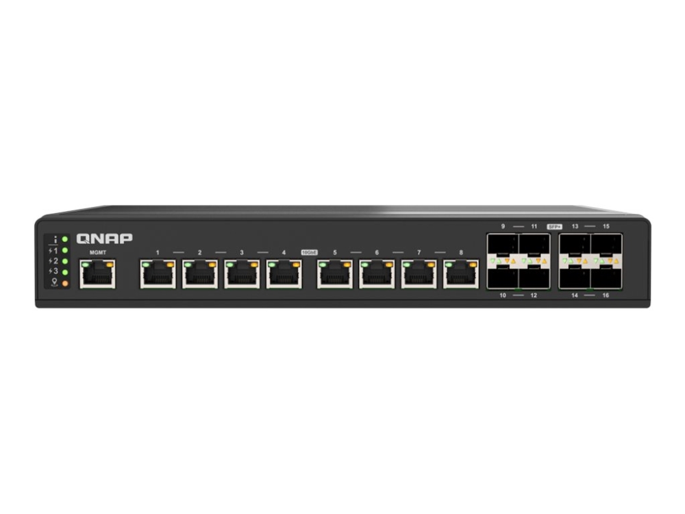 Qnap Qsw-Im3216-8S8t - Switch - Administreret - 8 X 10 Gigabit Sfp+ + 8 X 100/1000/2.5G/5G/10Gbase-T - Monterbar På Stativ, Væg-Monterbar - For Qnap