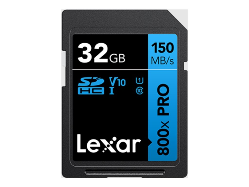 Lexar High Performance Pro Blue Series - Flashhukommelseskort - 32 Gb - Video Class V10 / Uhs-I U1 / Class10 - 800X - Sdxc Uhs-I