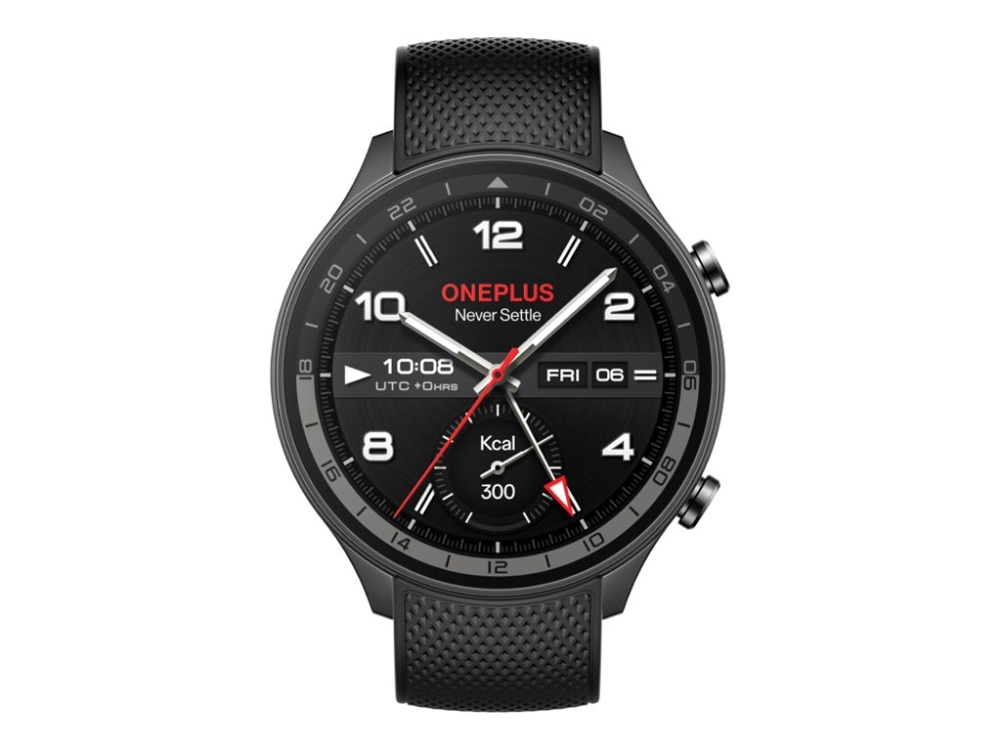 Oneplus Watch 2R - 46 Mm - Aluminiumslegering - Smart Ur Med Rem - Silikone - Håndledsstørrelse: 140-210 Mm - Display 1.43" - 32 Gb - Bluetooth, Wi-F