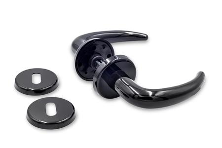 Classic Coupé dörrhandtag i svart med 6 mm klickrosett. För innerdörrar. Inklusive nyckelkilar (Ø52 mm), skruvar och bussningar för montering. | Huset - Säkerhet & Larm - Åtkomstkontrollsystem | GameStuff