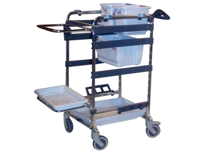 Reinigungstrolley Vileda Origo 500 He 60X80x110 Cm Grau Pulverbeschichteter Stahl Für Feuchtsystem
