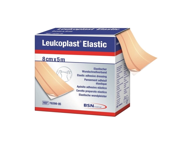 Kipsi, Leukoplast, 5m x 8cm, beige, lateksifri