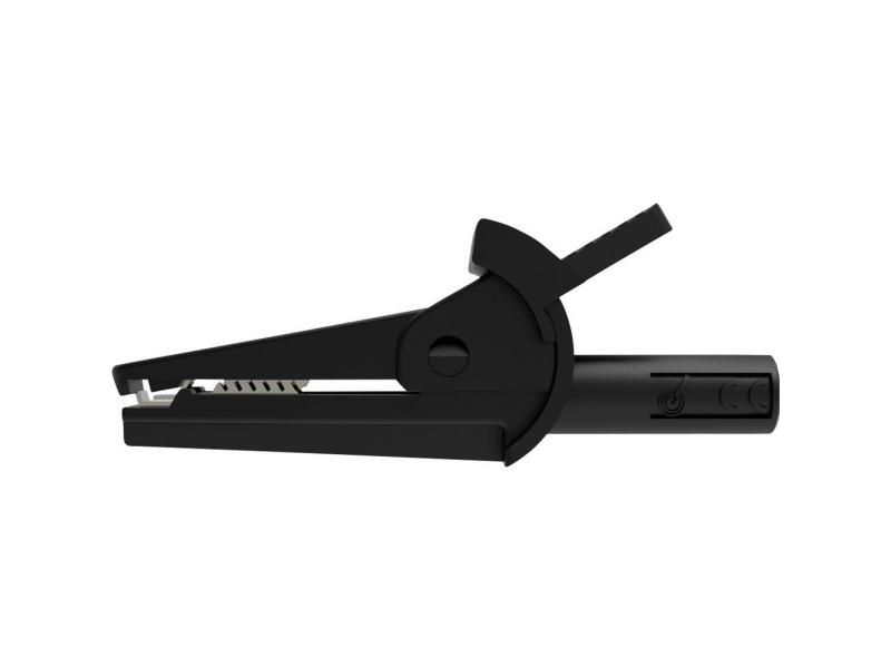 Schützinger SAK 6715 Ni / 2 / SW Sikkerhedskrokodillenæb Tilslutning Sort