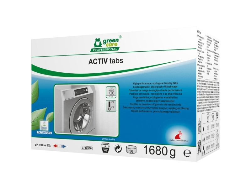 Tøjvasketabs, Green Care Professional Activ Tabs, Kulørt Og Hvidt, Uden Farve, Med Parfume - (4 Stk.)