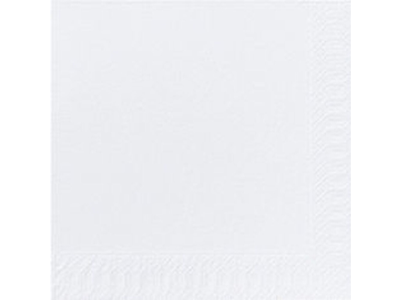 Frokostserviet, Duni, 2-Lags, 1/4 Fold, 33X33cm, Hvid - (4 Stk.)