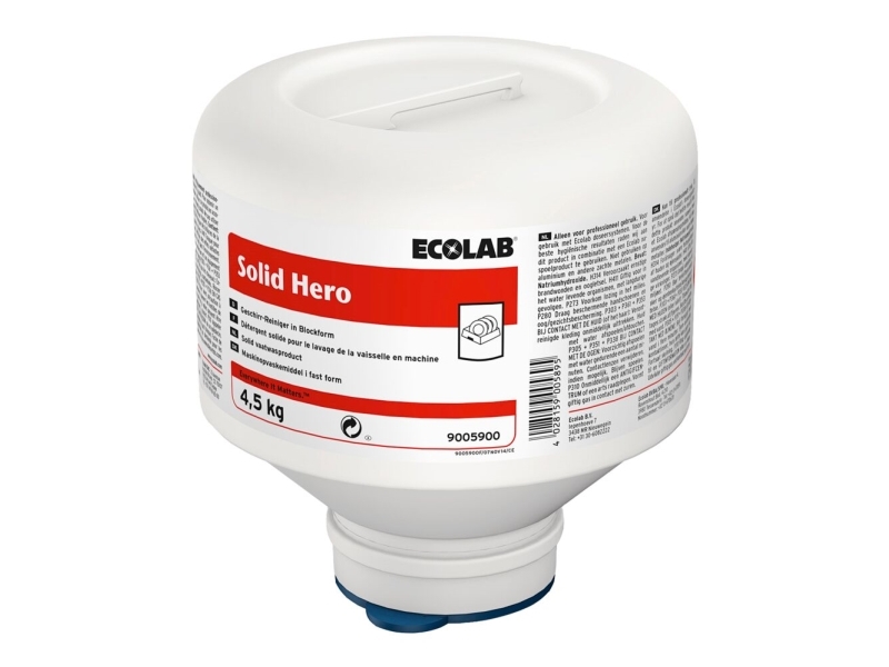 Maskinopvask, Ecolab Solid Hero, Med Klor, 4