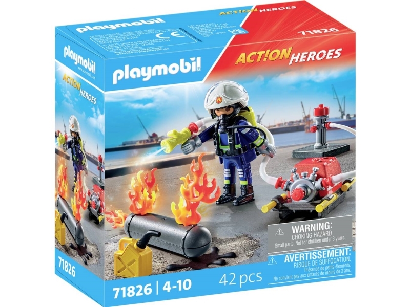 Playmobil Plm Pompier Pompe Reservoir Enflamme, 147,93 G