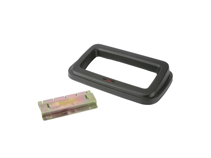 Kansi, Vileda Geo, 49x29x9cm, musta, muovia, avoin, kiinnikkeellä seinälle ripustamista varten