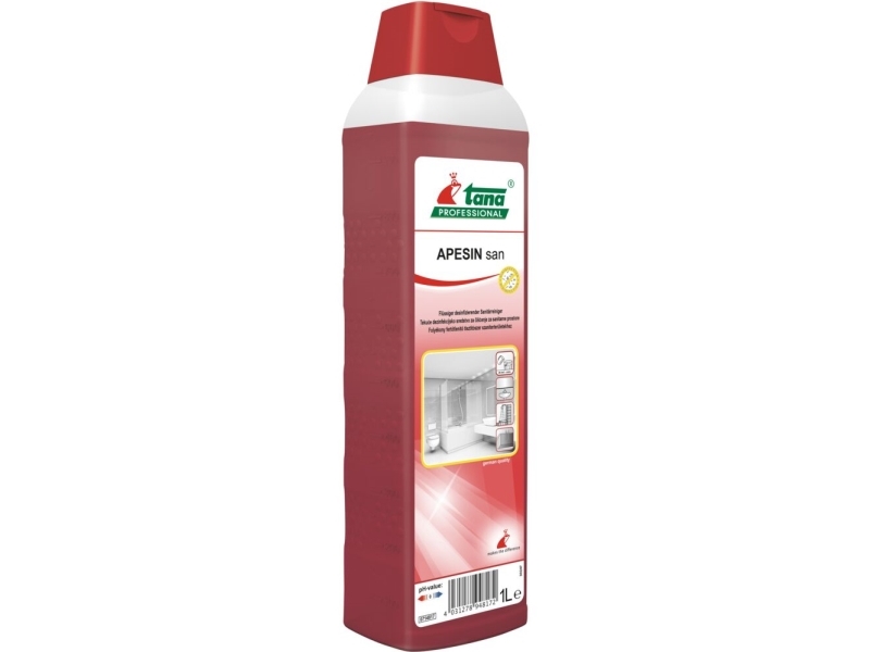 Skumrengøring, Tana Professional Apesin San, 1 L, Sur/Afkalkende, Uden Klor - (10 Stk.)