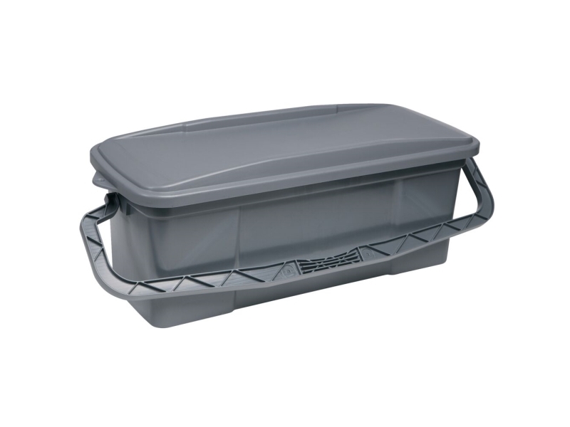 Moppeboks, Vikan ErgoClean, 64x24x22cm, grå, PP, med låg og hank | Huset - Tvätt & Rengöring - Diskbaljor & Hinkar | GameStuff