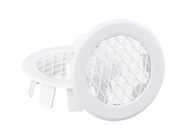 Avloppsrörsventil Ø100 mm, vit, typ 95.4 (2 st) | Ventilation & Klimat - Ventilationstillbehör - Utblås Galler | GameStuff