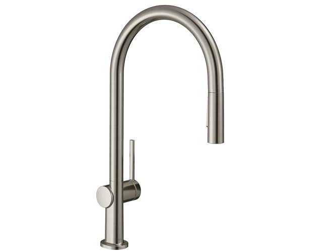 Hg Talis M54 Küchenarmatur 210 - 2Strahlig, Mit Ausziehbarem Auslauf, Stahl, C-Auslauf