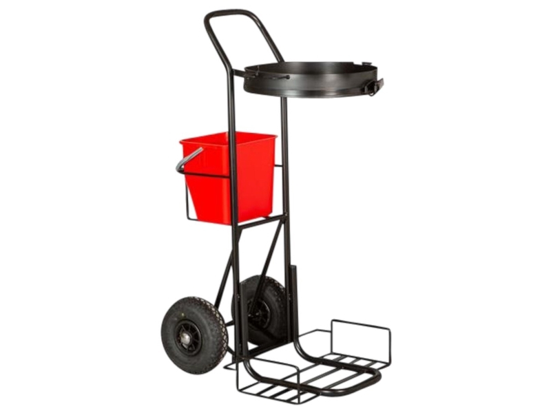 Kehr- Und Reinigungswagen, Tina Trolleys, 740X510x1250mm, Schwarz, Metall/Kunststoff