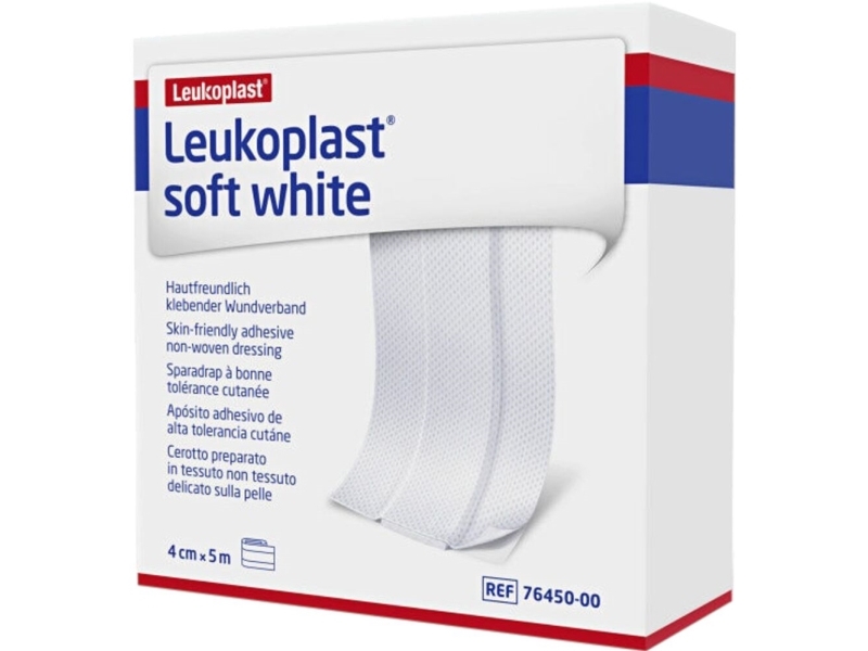 Pflaster, Leukoplast Soft White, 5M X 4Cm, Weiß